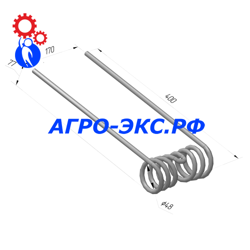 Зуб пружинный к бороне БЗГ 15,18,24 РЗЗ.01.601 (d 10mm)